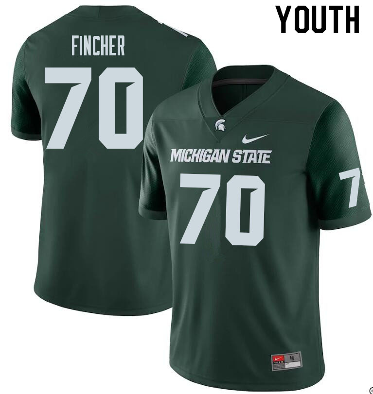 Youth #70 Dallas Fincher Michigan State Spartans College Football Jerseys Sale-Green